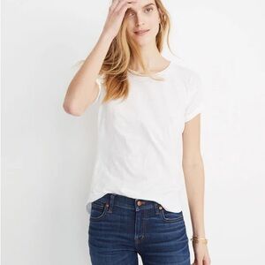 Madewell White Short Sleeve Tee